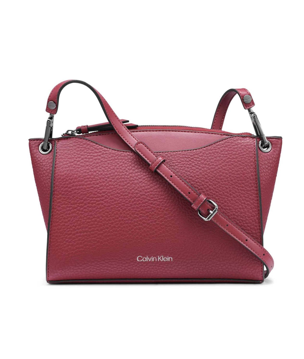 Calvin Klein Garnet Top Zip Crossbody, Cabernet, One Size