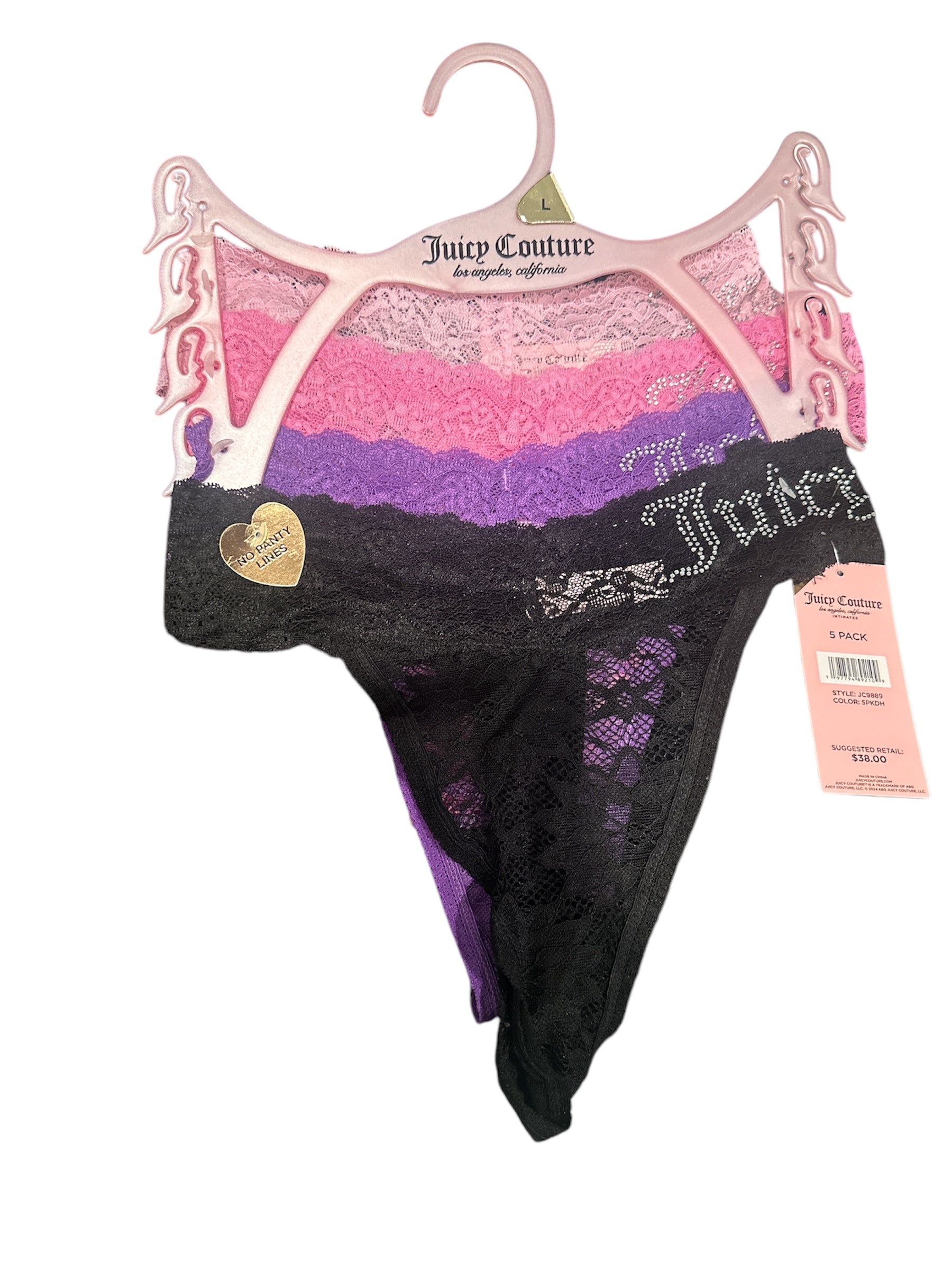 Juicy Couture 4 Pack Thongs