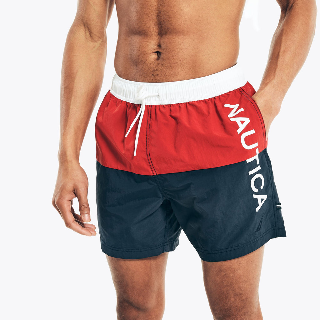 NAUTICA Navy Red Swim