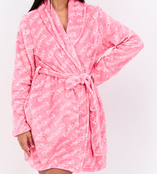 BEBE PINK LOGO ROBE