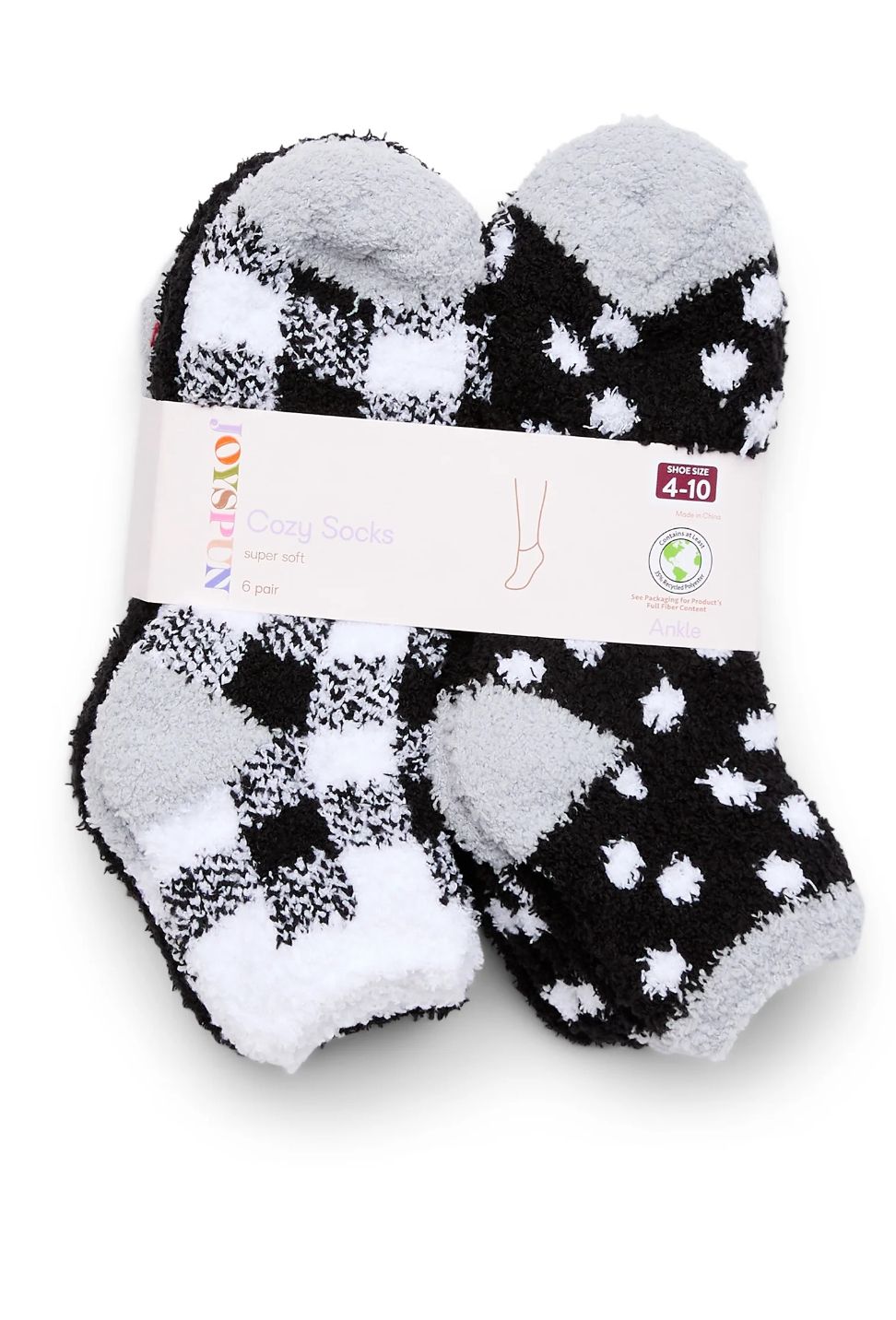 6 Pack Fleece Socks