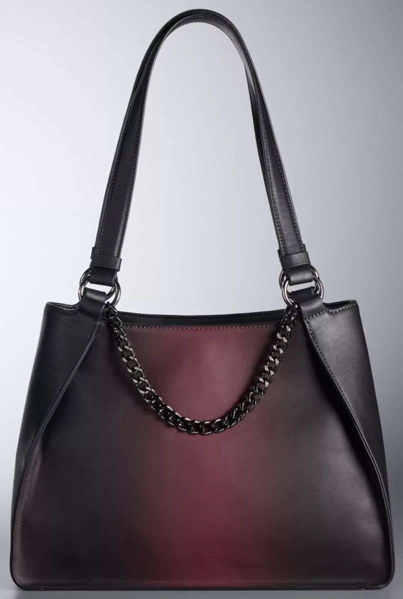 Black and Burgundy Purse