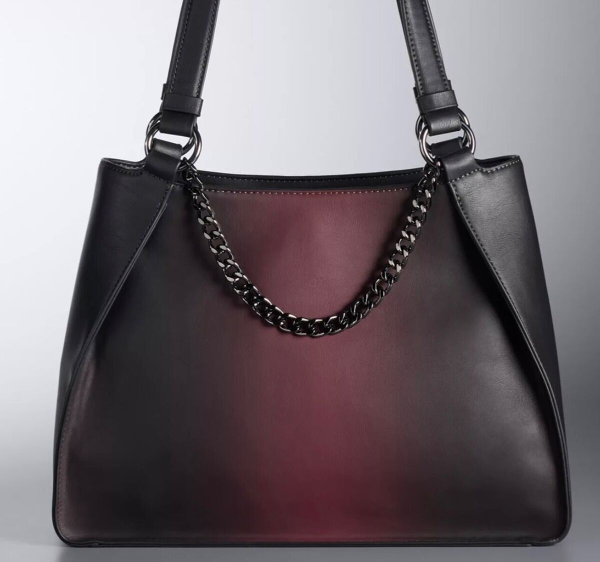 Black and Burgundy Purse