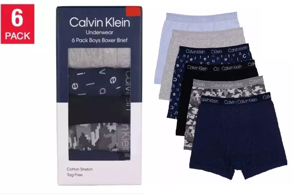 Calvin Klein 6 Pieces Boys Boxers