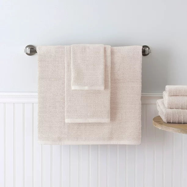 Soft Cotton Loop 6 Piece Bath Towel Set, Blush