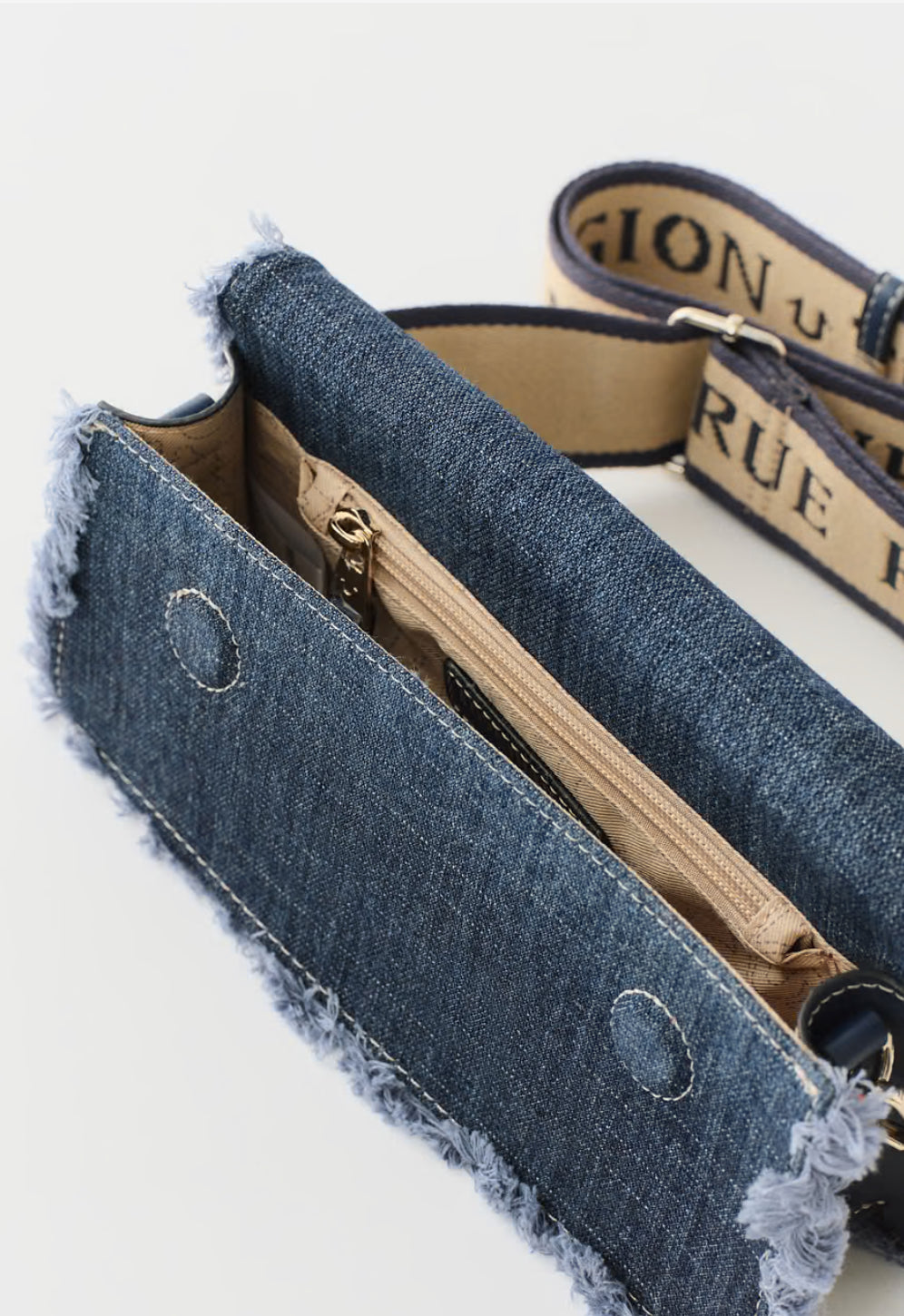 True Religion Black Denim Purse