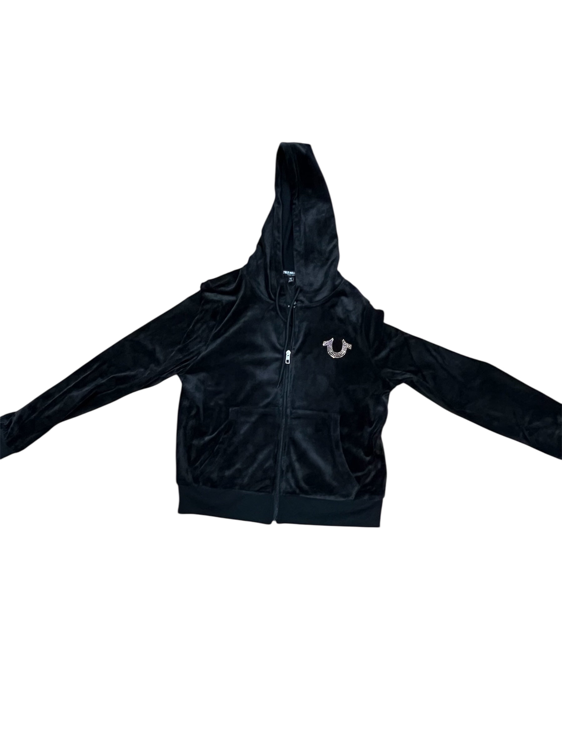 True Religion Black Zipper up Sweater