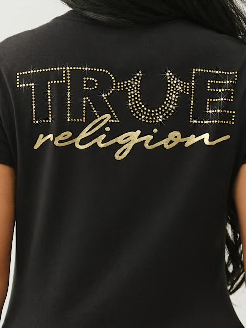 True Religion Black and Gold TShirt