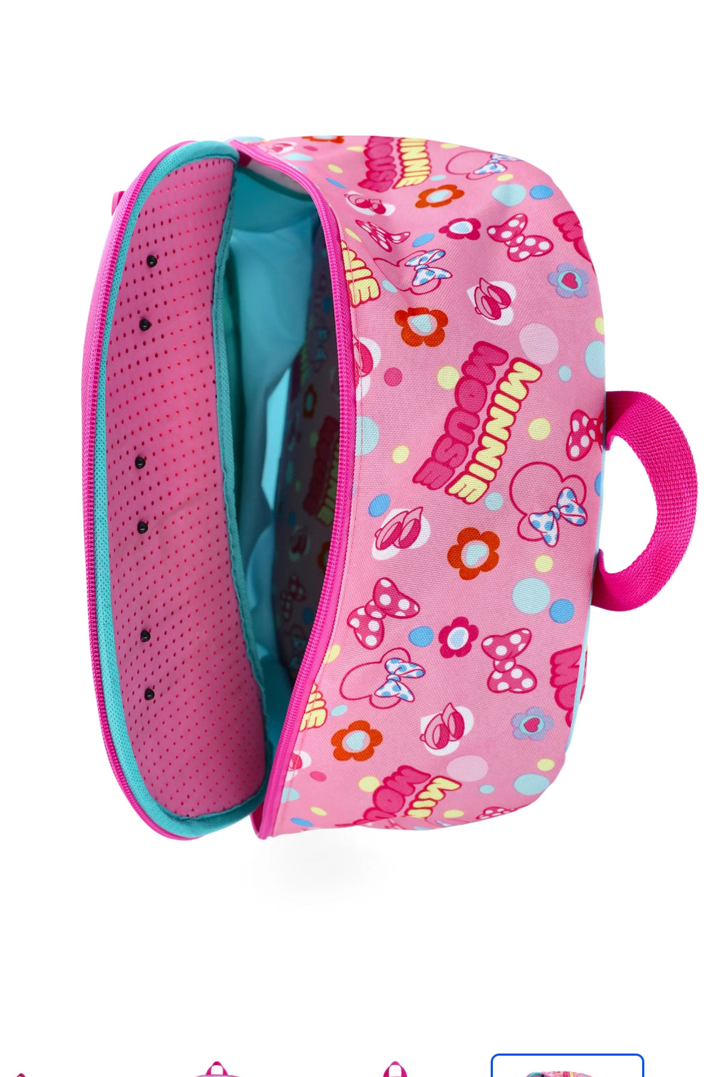 Disney Minnie Mouse Girls Customizable Charm 17" 6-Piece Backpack Set, Pink