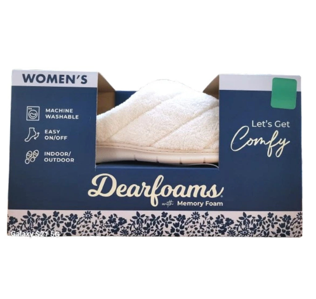 Dearfoam White Slippers