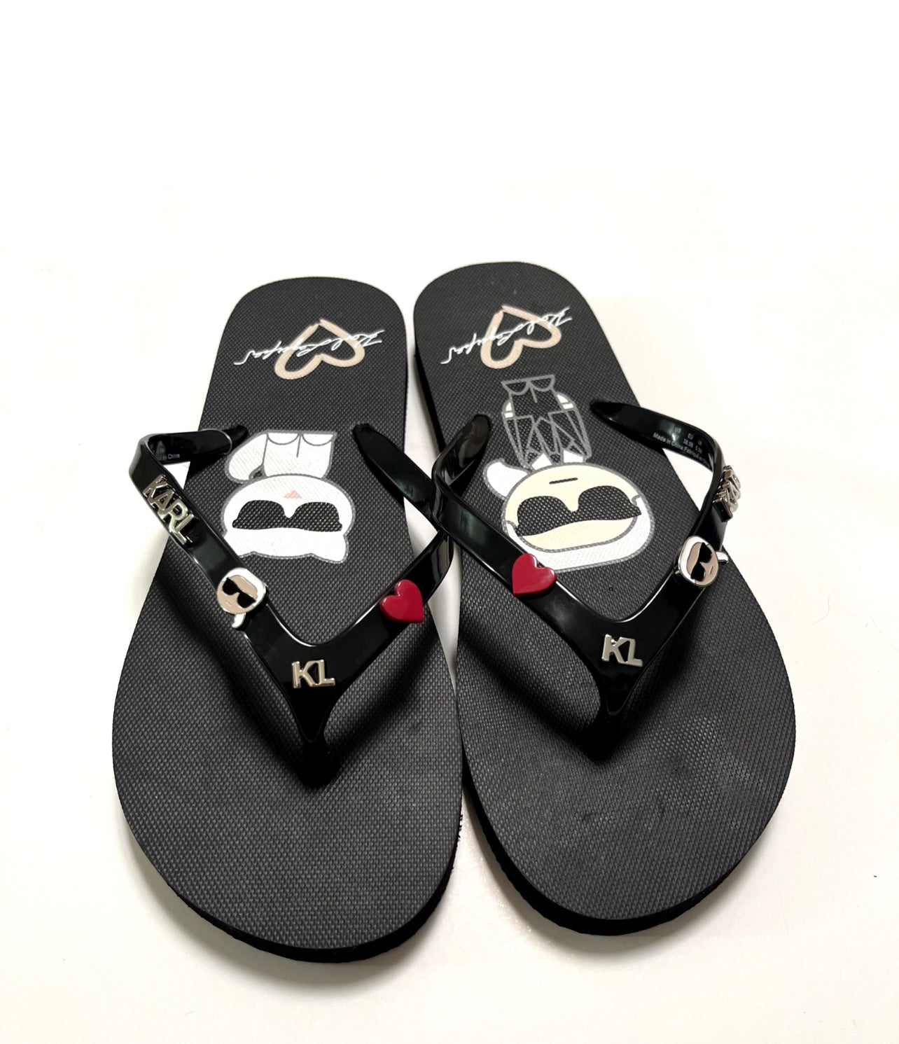 Karl Lagerfeld Black Slippers