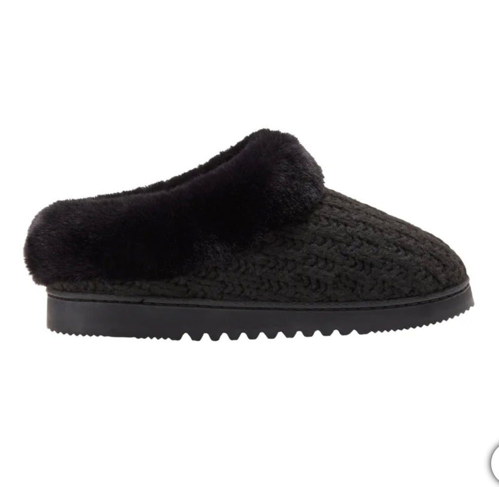 Dearfoam Black Slippers