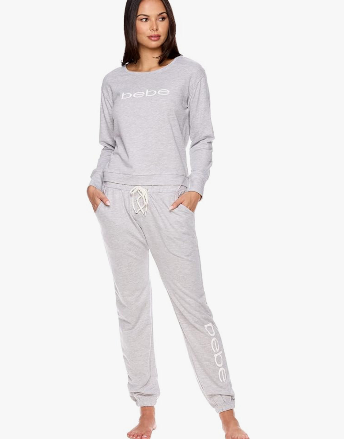 Bebe Grey PJ Set