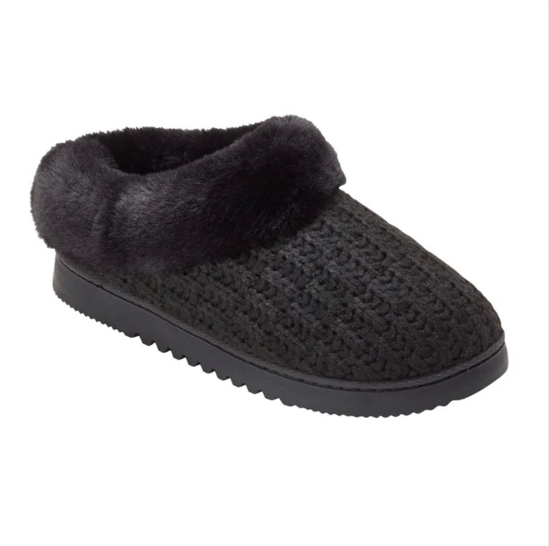 Dearfoam Black Slippers