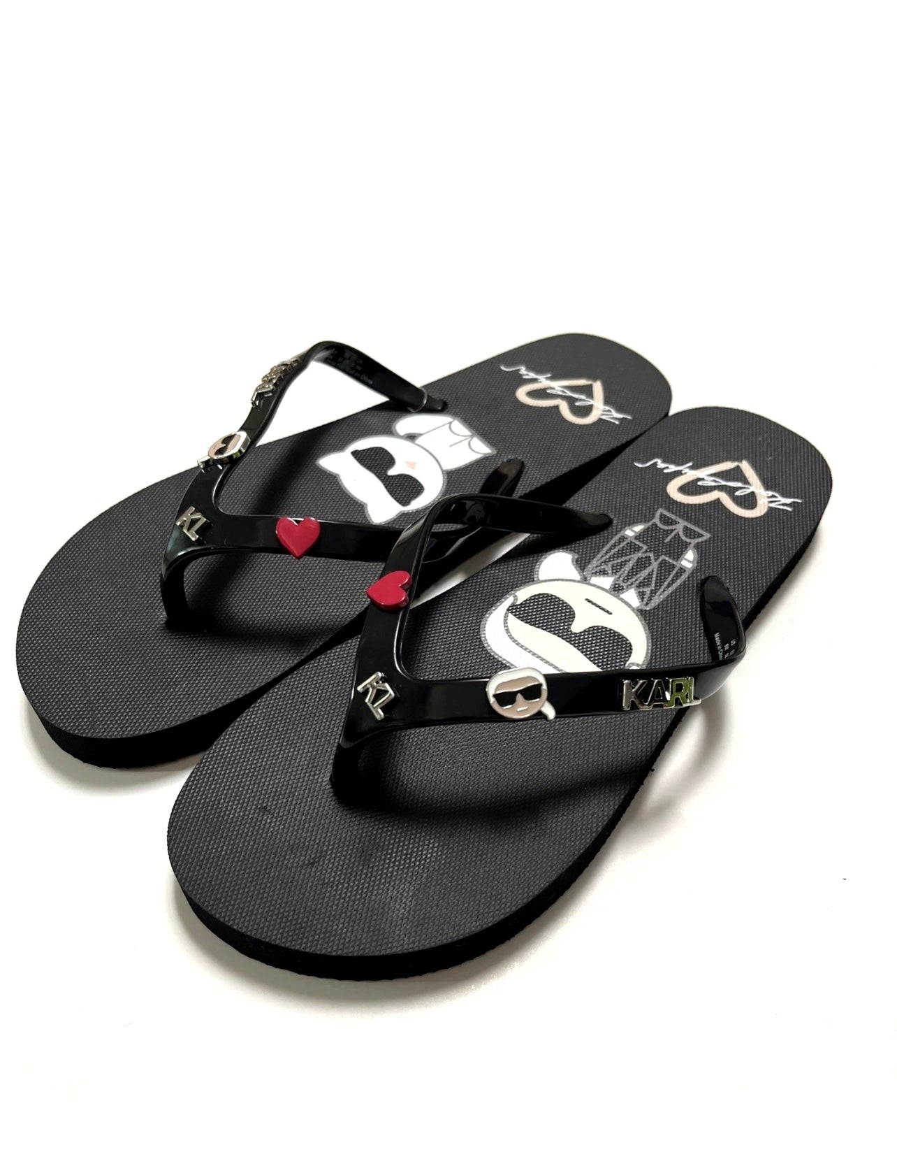 Karl Lagerfeld Black Slippers