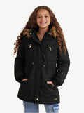 Justice Black Fur Inside Jacket