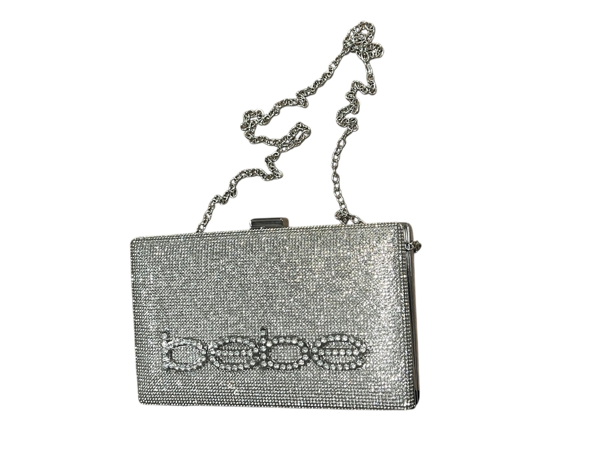 BEBE Silver Clutch