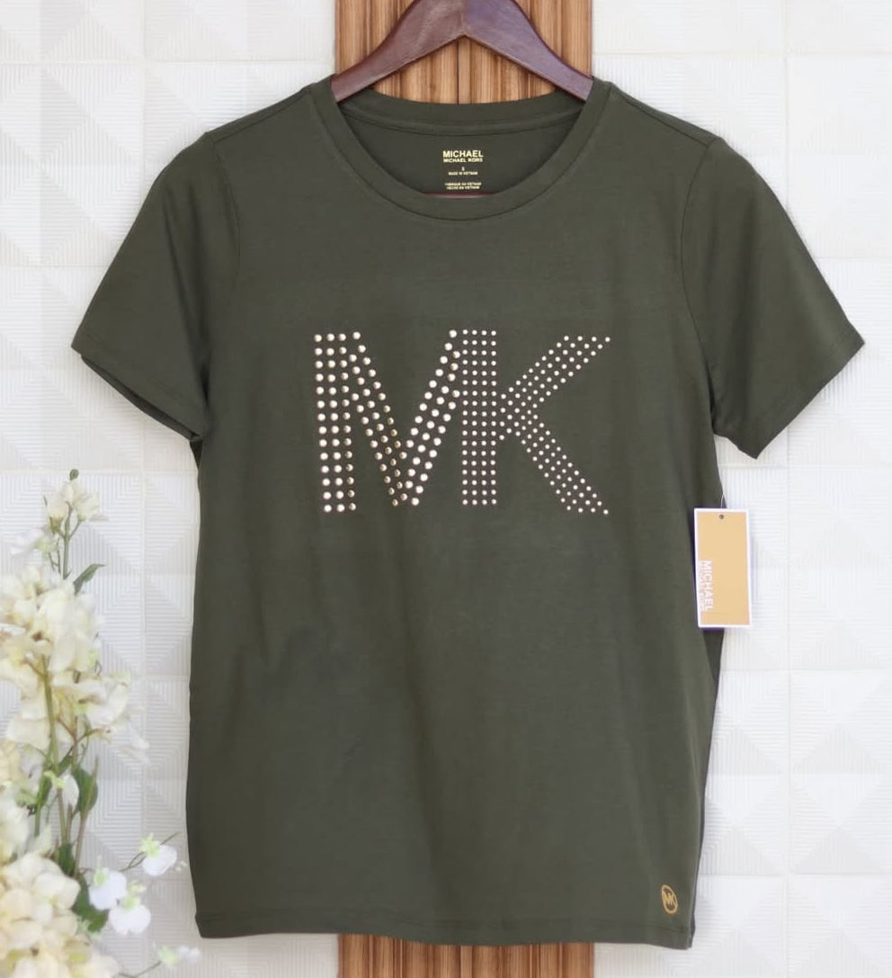 MICHAEL KORS GREEN GOLD TEE