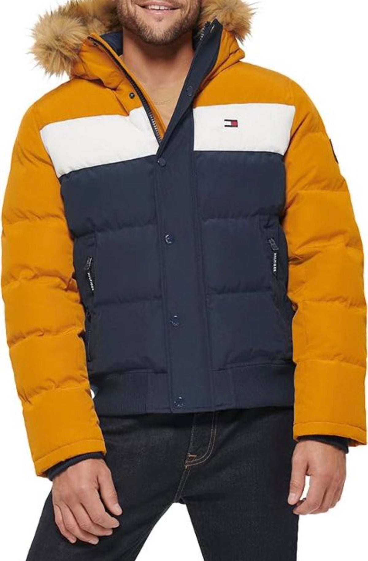 Tommy Hilfiger Men's Arctic Cloth Quilted Snorkel Bomber Jacket (Standard and Big & Tall)
