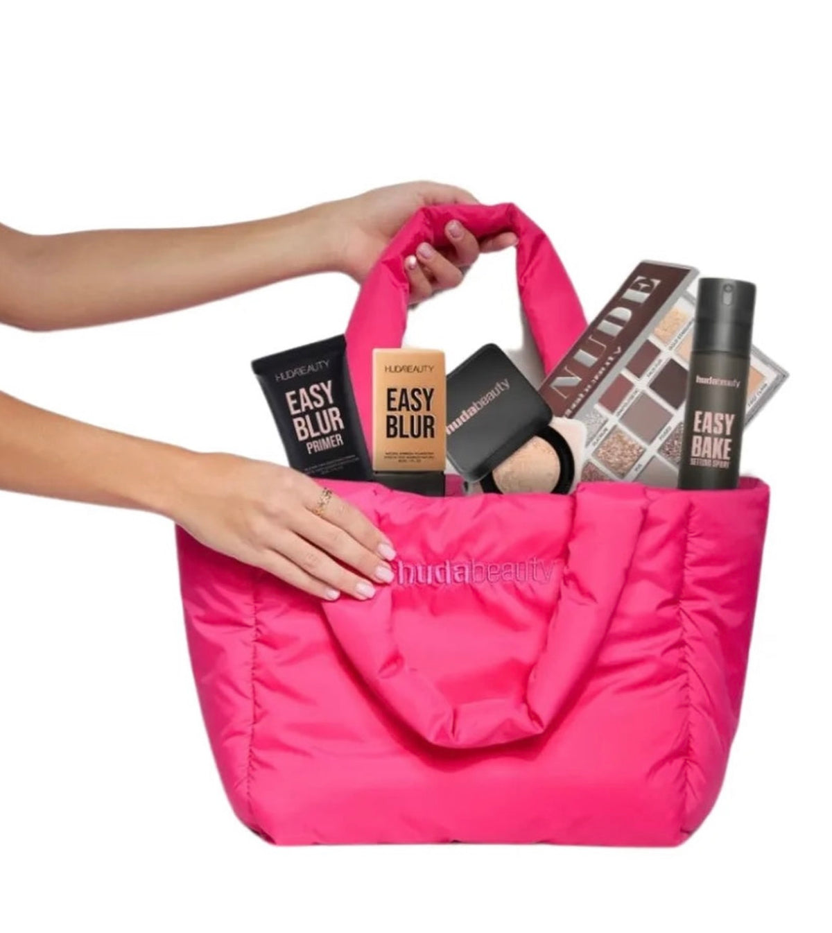 Huda Beauty Pink Tote Bag