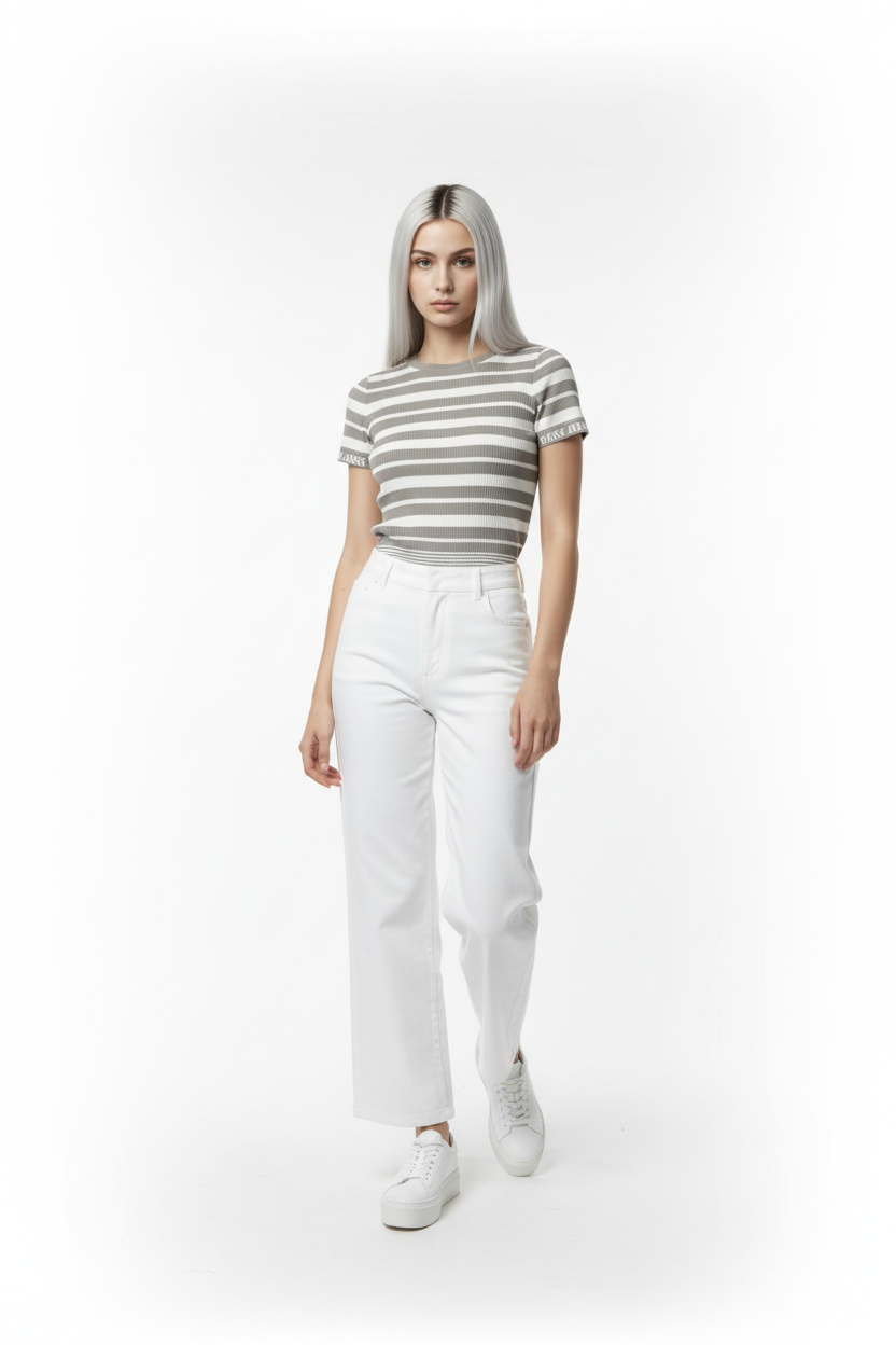 DKNY Beige Stripes Shirt