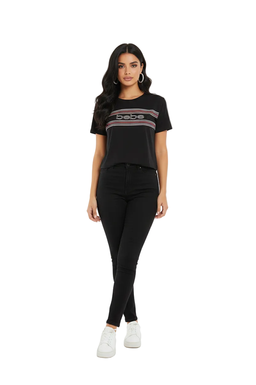 BEBE BLACK TEE