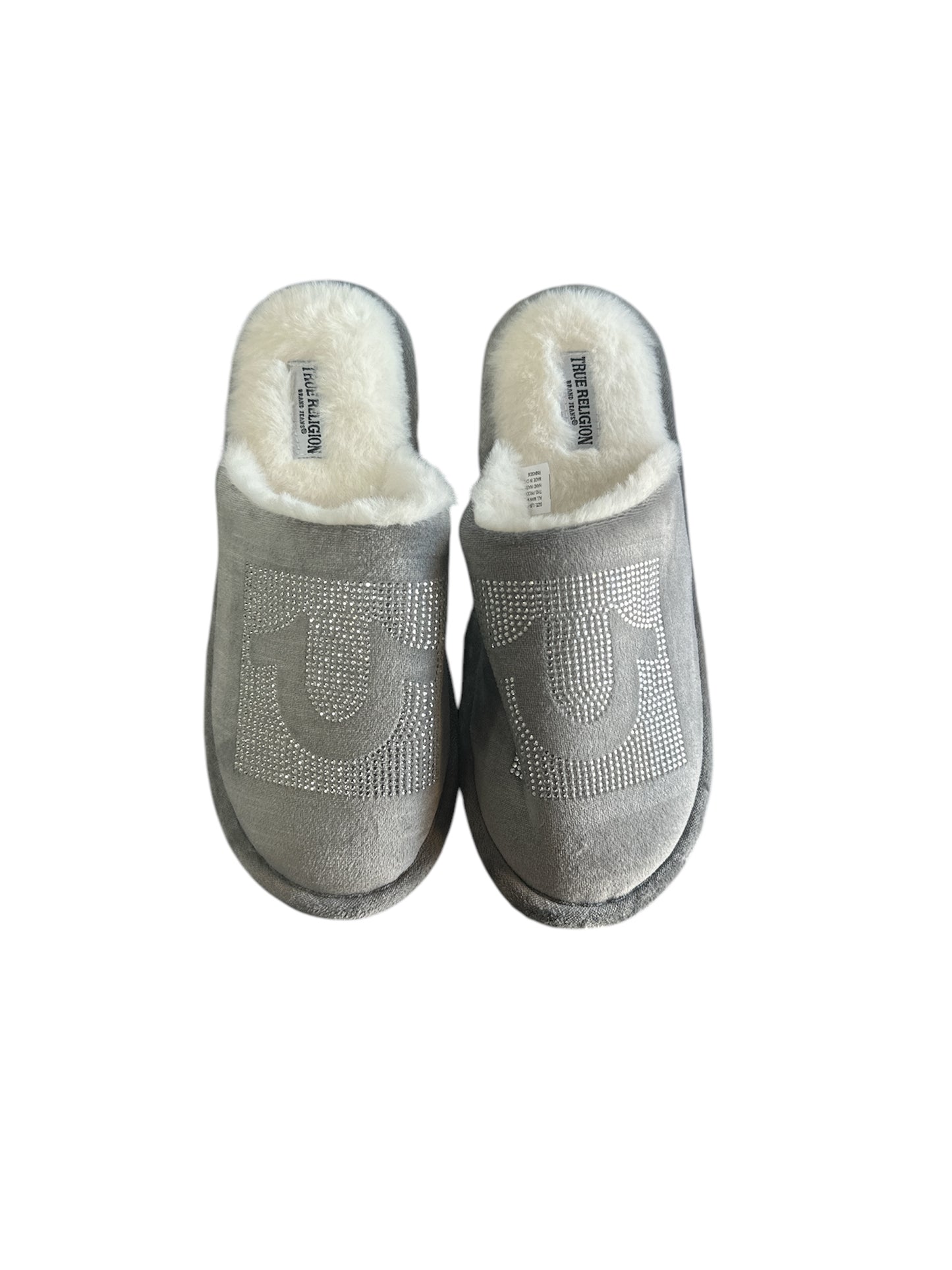 True Religion Grey Slippers Size 8-9