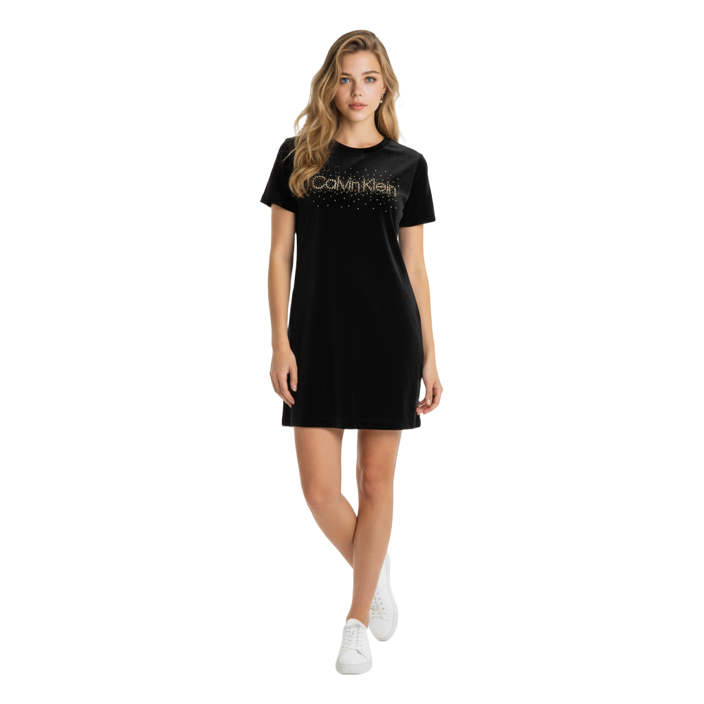 Calvin Klein Black Velvet Dress
