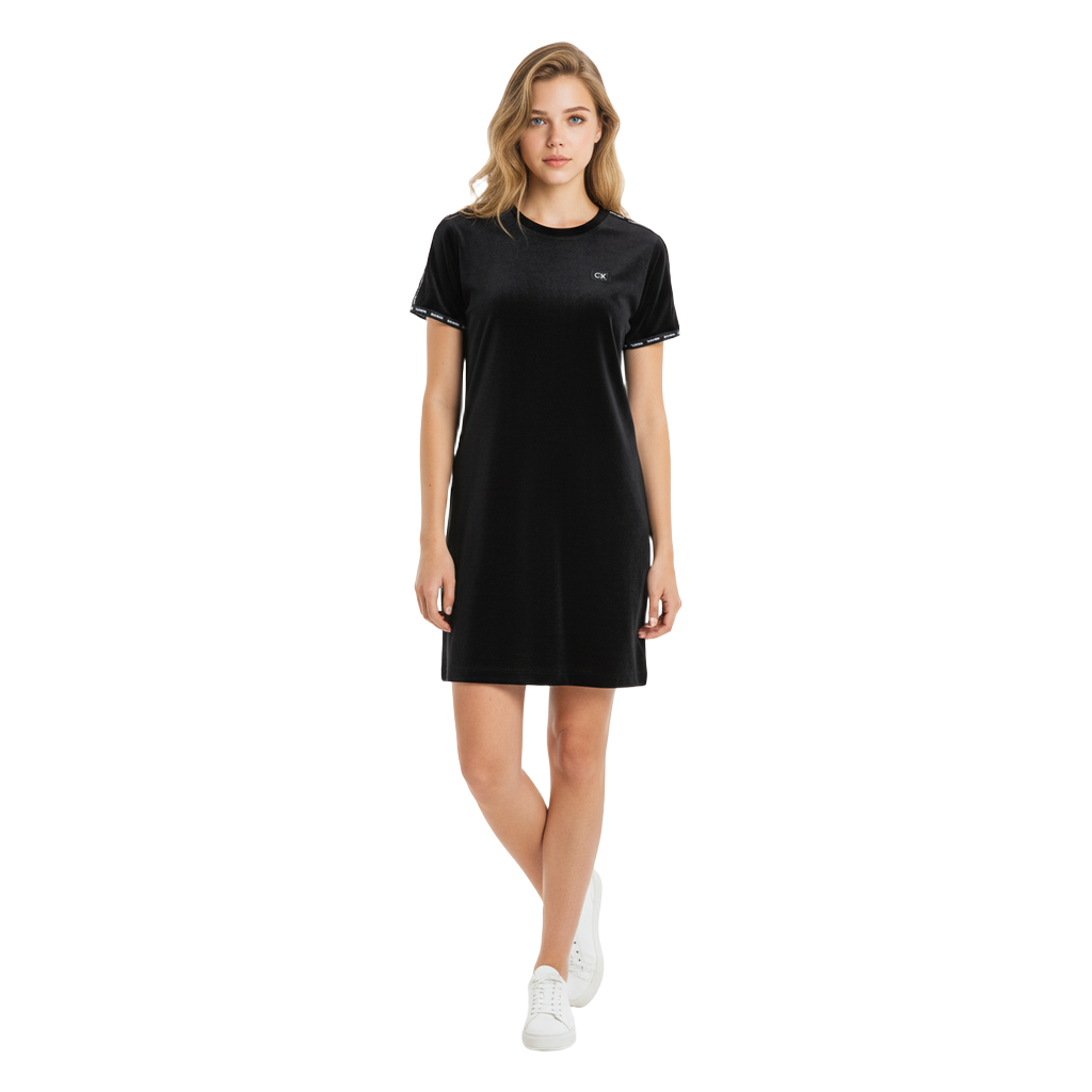 Calvin Klein Black Velvet Dress