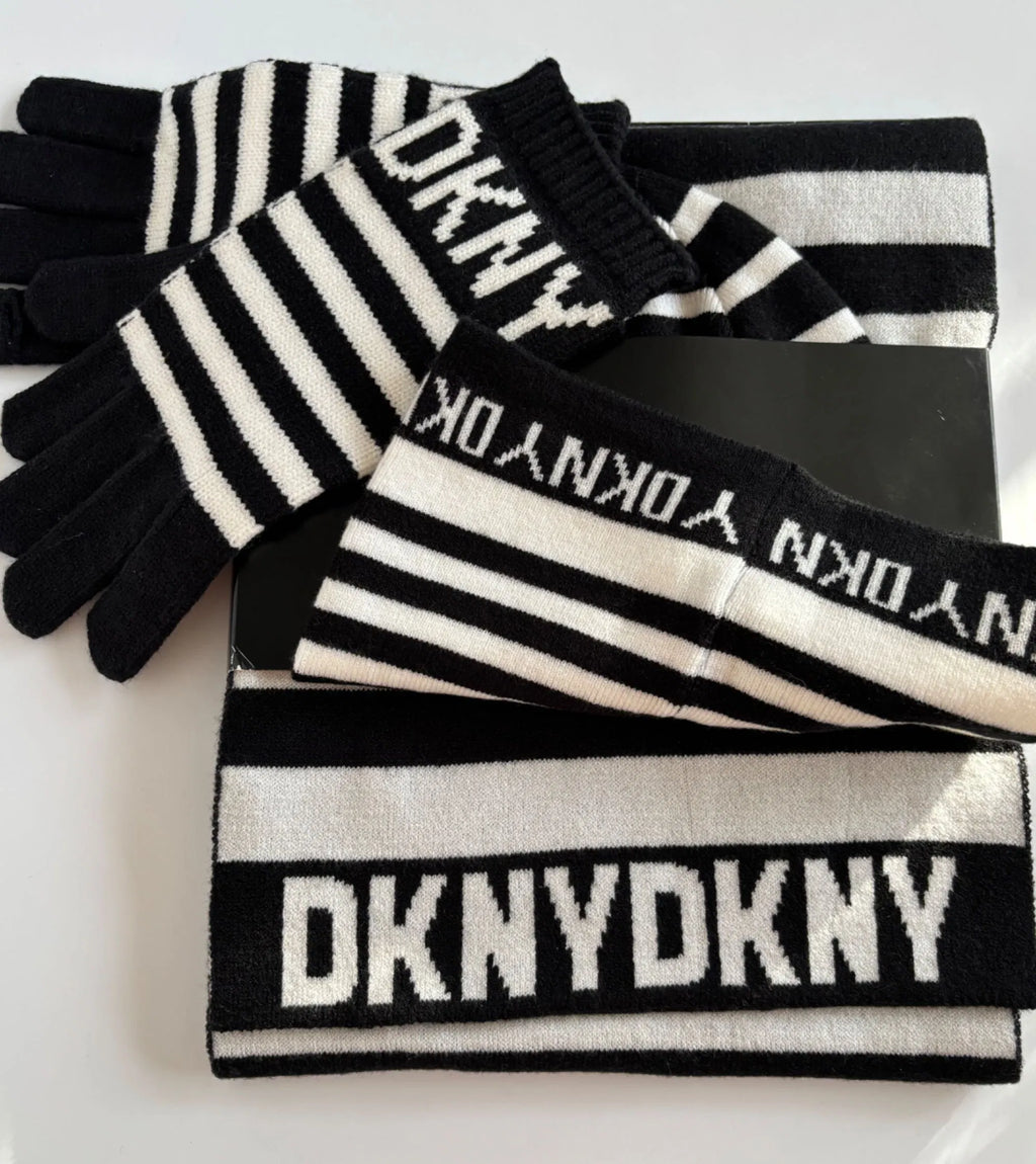 DKNY 3 Pieces Set | Hat, Scarf and Gloves