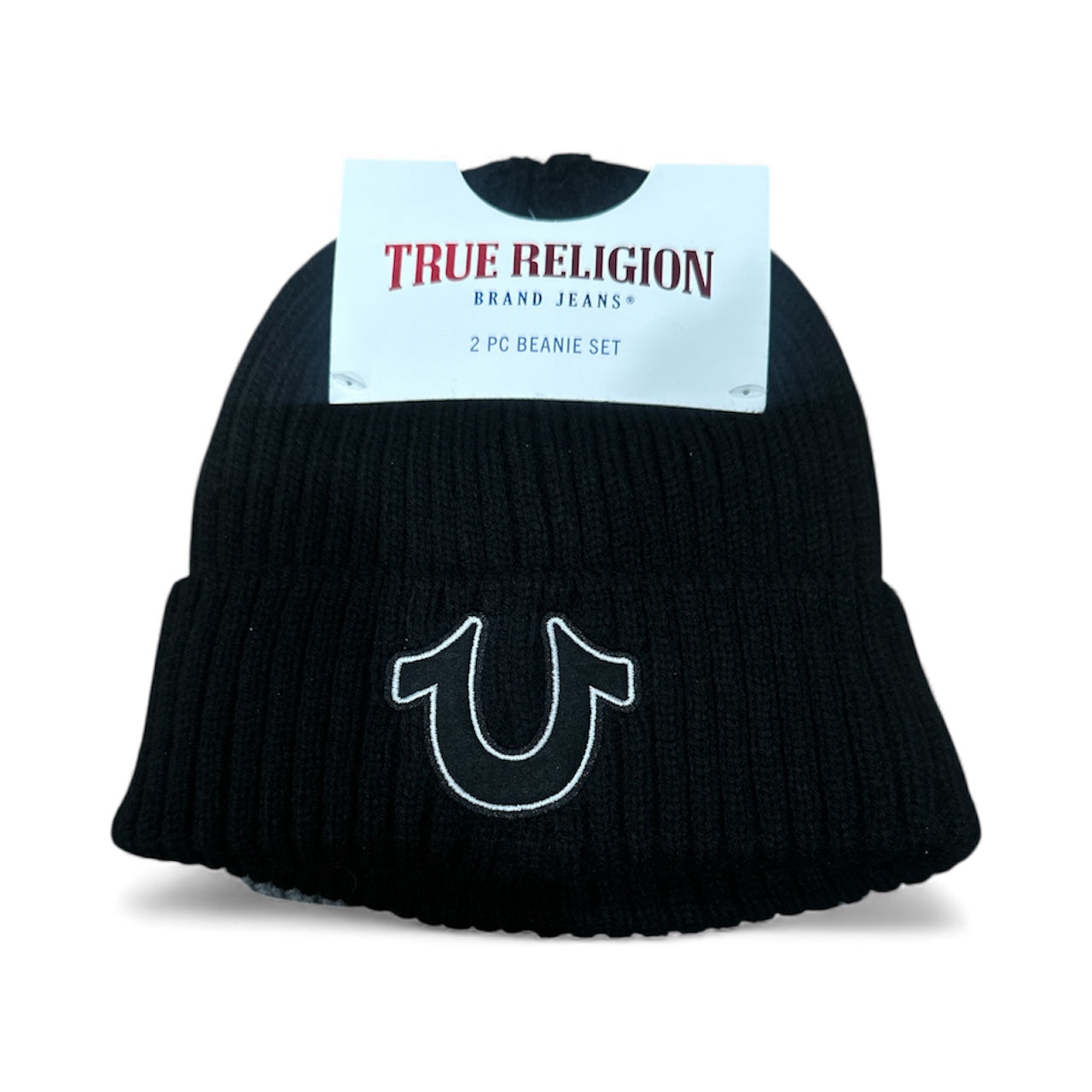 True Religion 2 Pcs Beanie Set