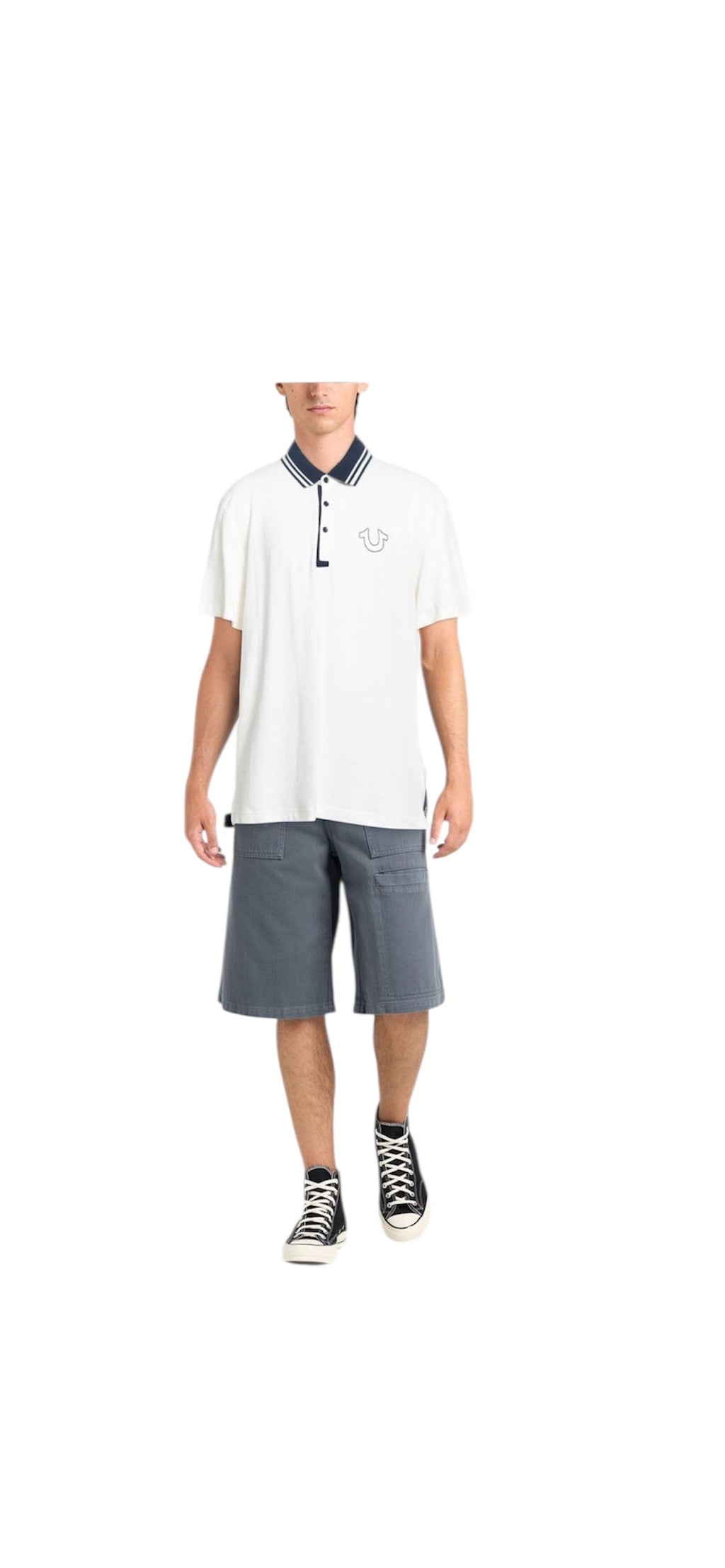 True Religion White Polo