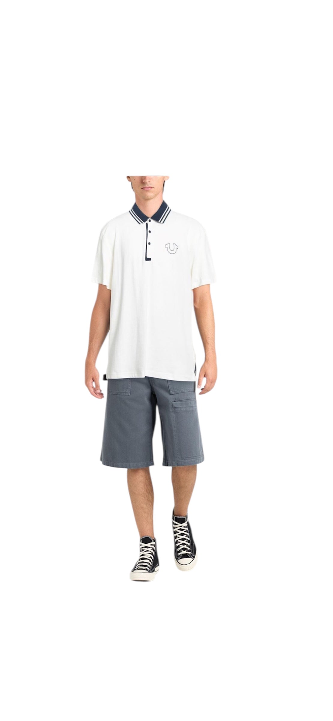 True Religion White Polo