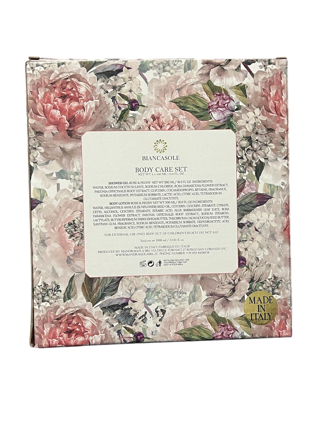 Biancasole Body Lotion & Shower Gel