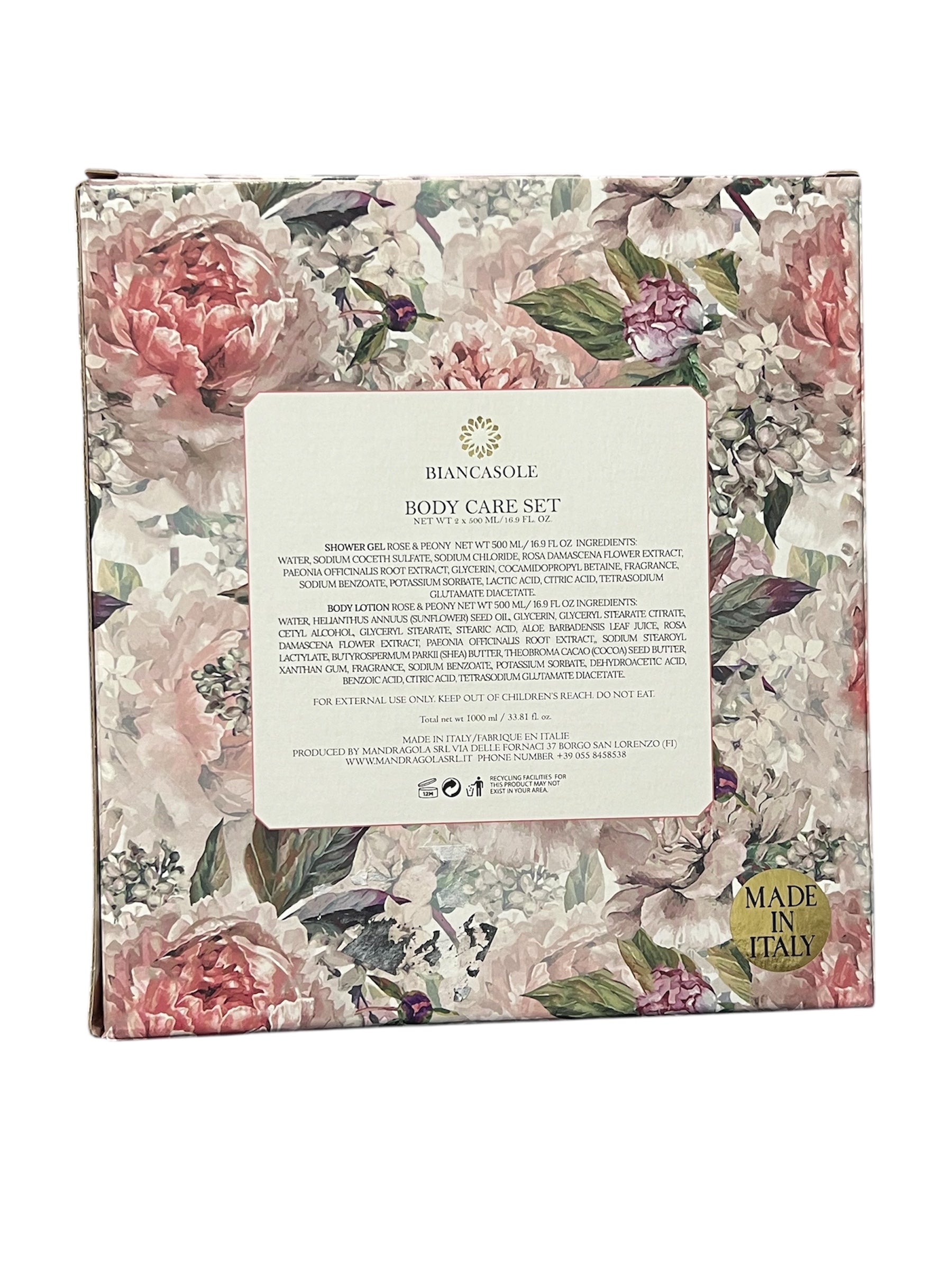 Biancasole Body Lotion & Shower Gel