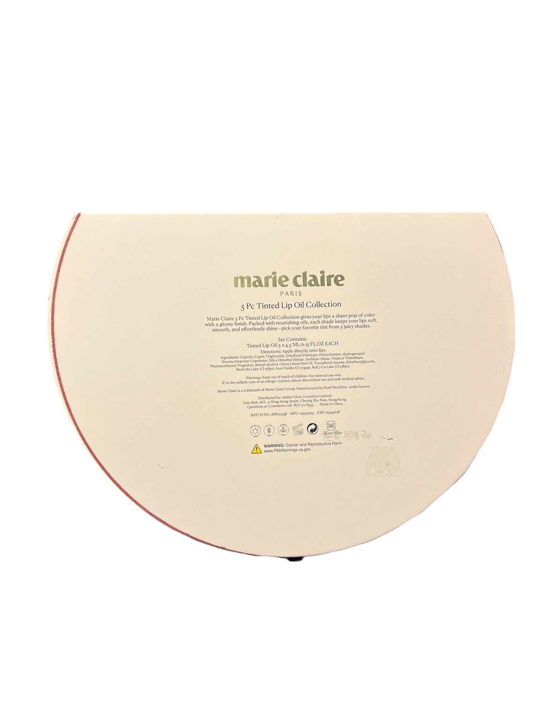 Marie Claire 5pc Tinted Lip Oil Collection
