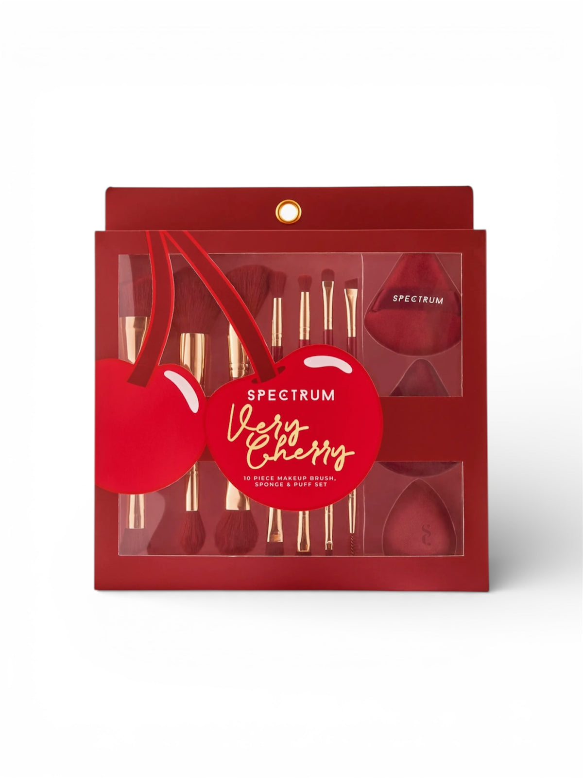 Very Cherry 10-Piece Dual Ended Makeup Brush, Sponge & Puff Set