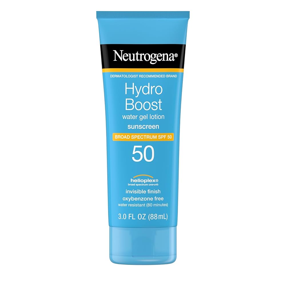 Neutrogena Hydro Boost Moisturizing Water Gel Sunscreen Lotion with Broad Spectrum SPF 50, Water-Resistant
