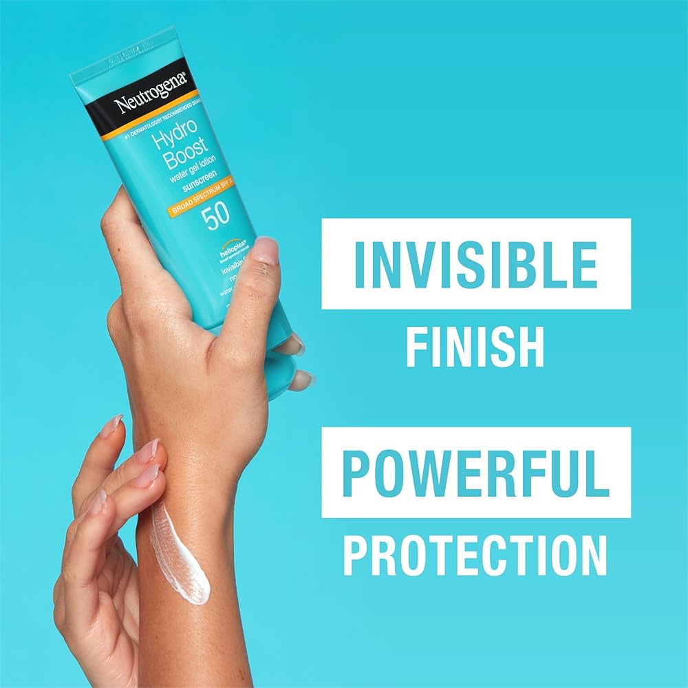 Neutrogena Hydro Boost Moisturizing Water Gel Sunscreen Lotion with Broad Spectrum SPF 50, Water-Resistant