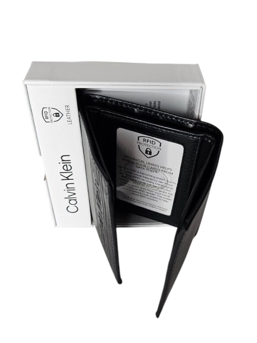 Calvin Klein Black TriFold Wallet