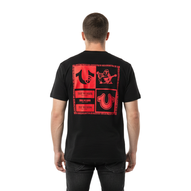 True Religion Black & Red T-Shirt