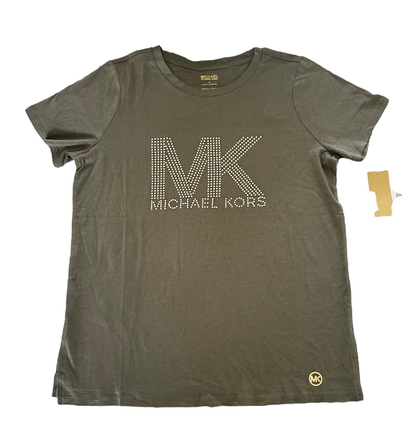 MICHAEL KORS GREEN GOLD TEE