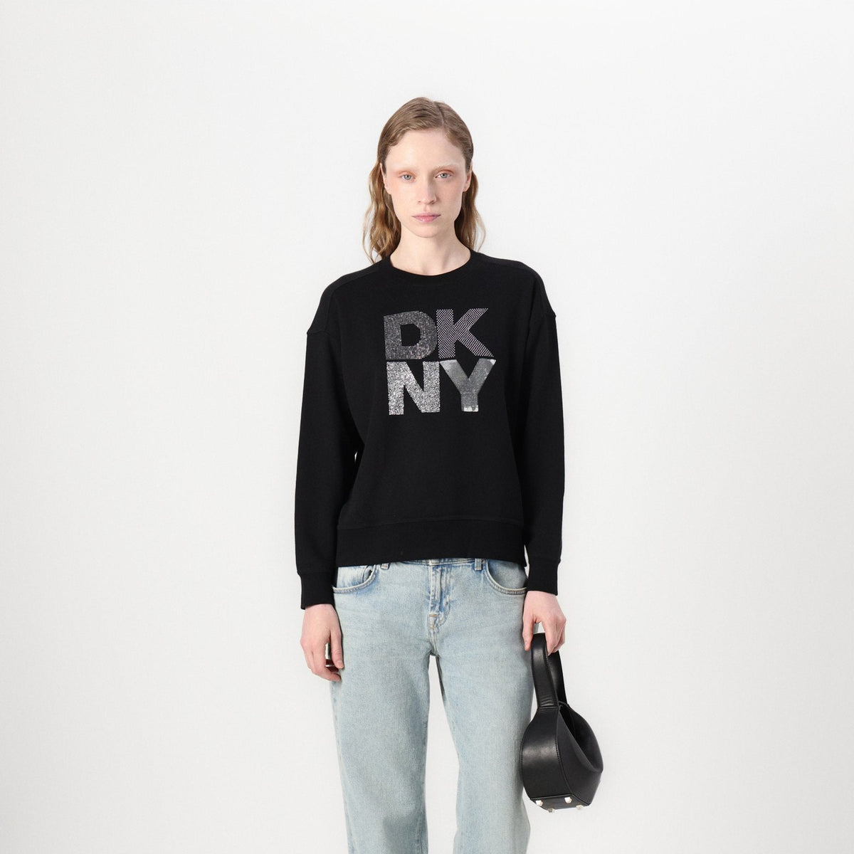DKNY Black & Silver Sweater
