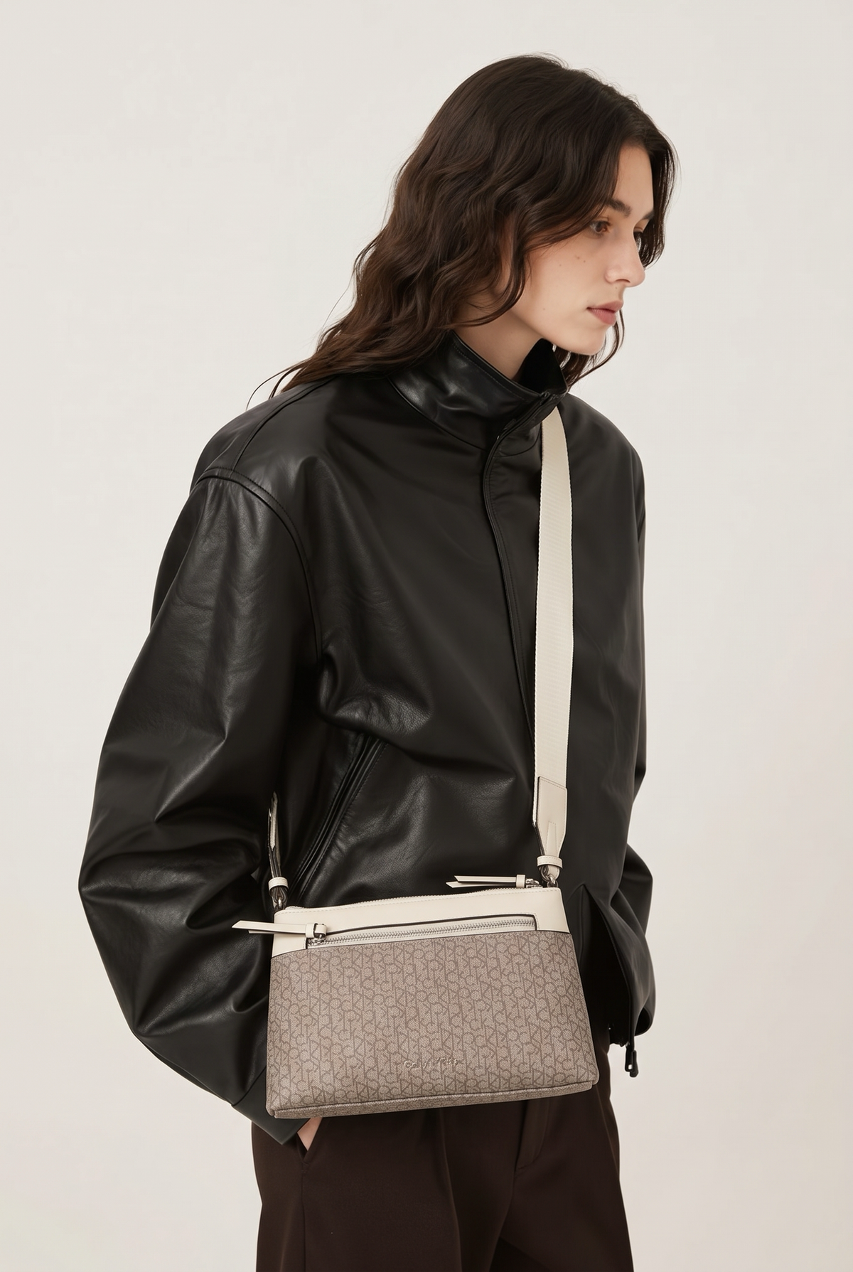 Calvin Klein Beige Crossbody