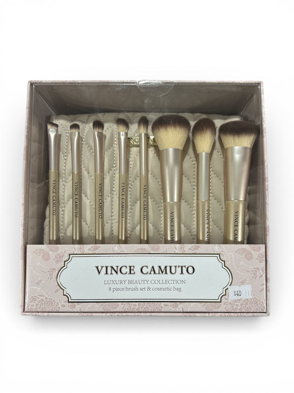 VINCE CAMUTO LUXURY 8 PCS COLLECTION SET + COSMETIC BAG