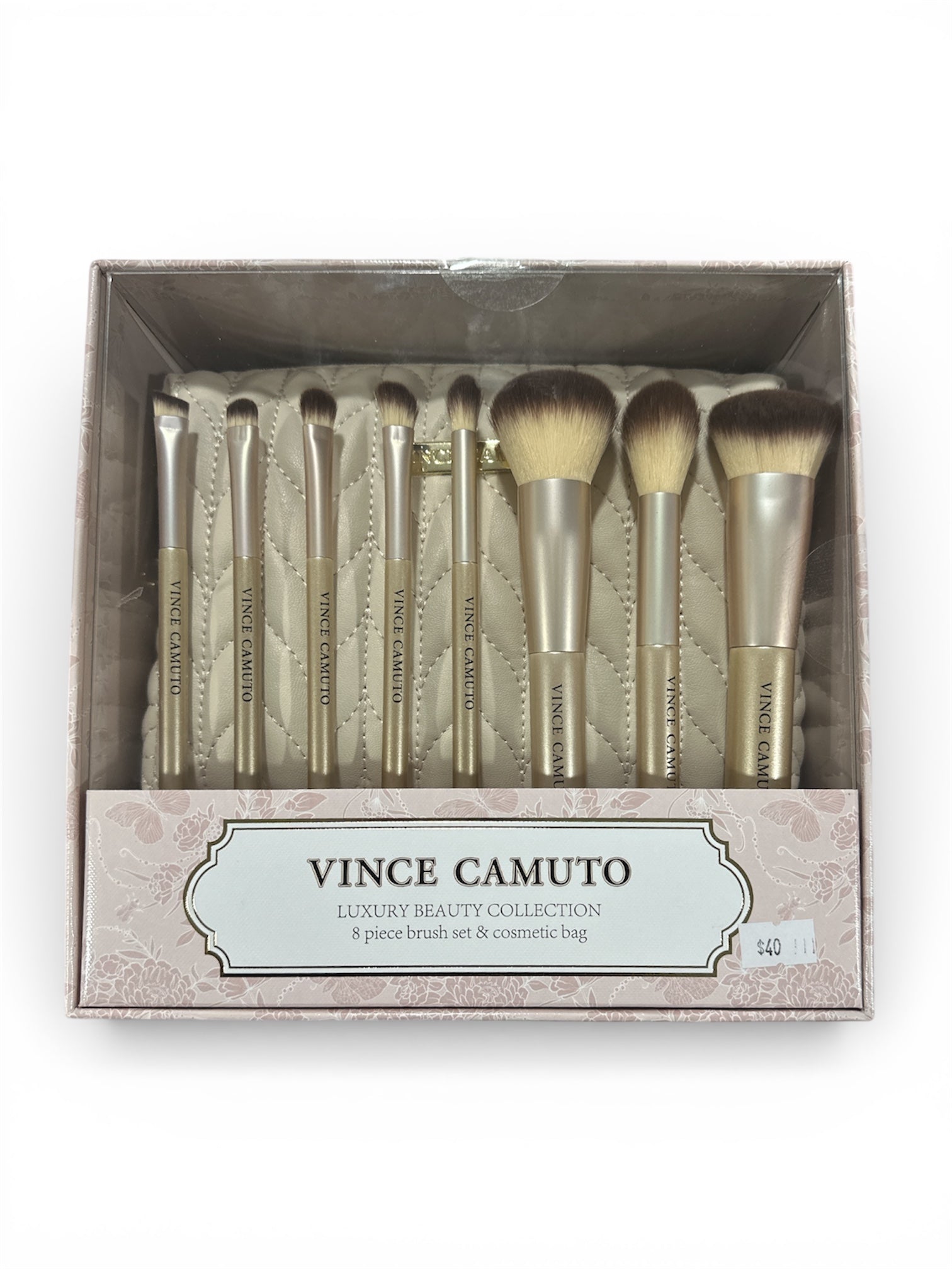 VINCE CAMUTO LUXURY 8 PCS COLLECTION SET + COSMETIC BAG