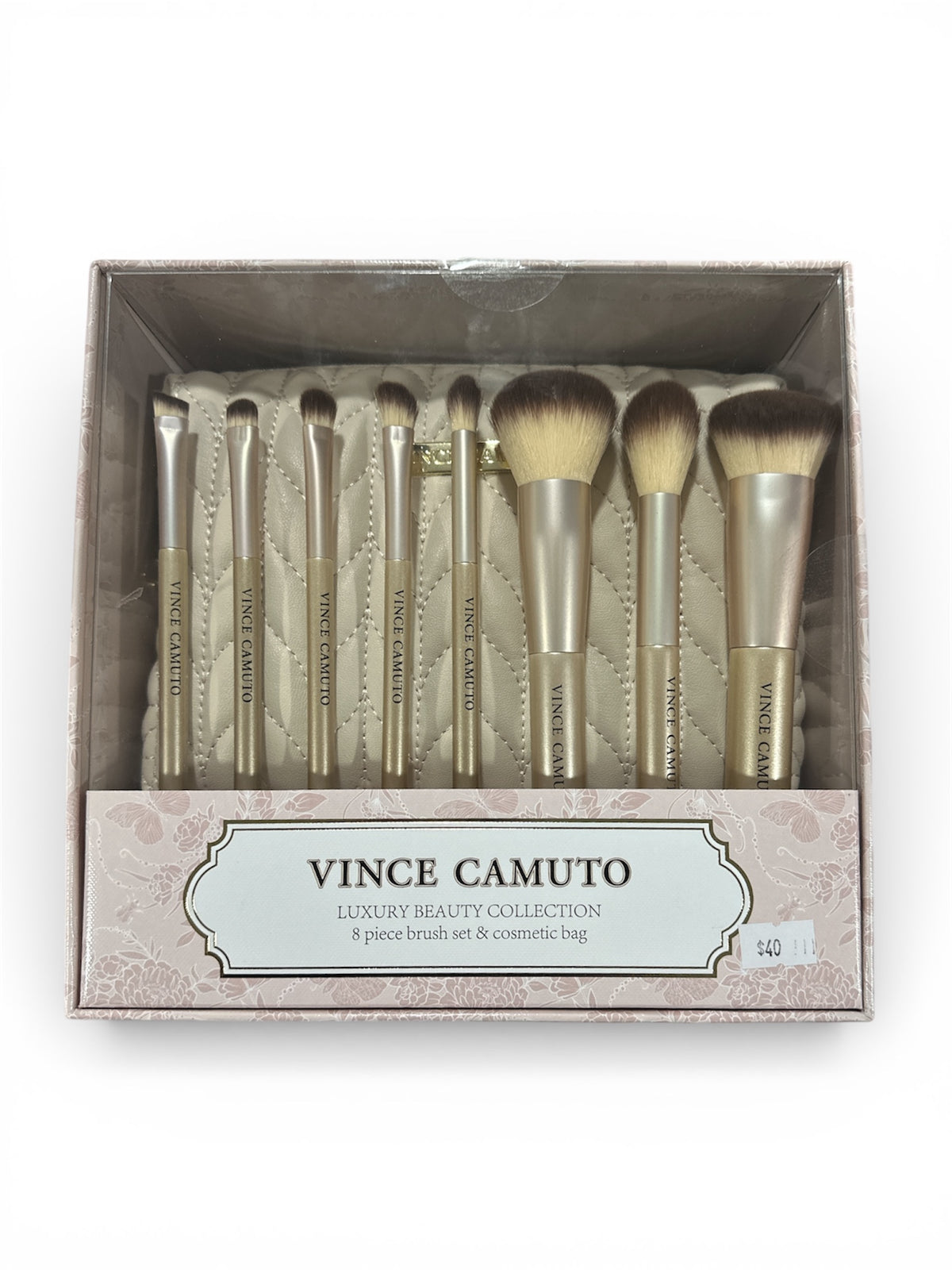VINCE CAMUTO LUXURY 8 PCS COLLECTION SET + COSMETIC BAG