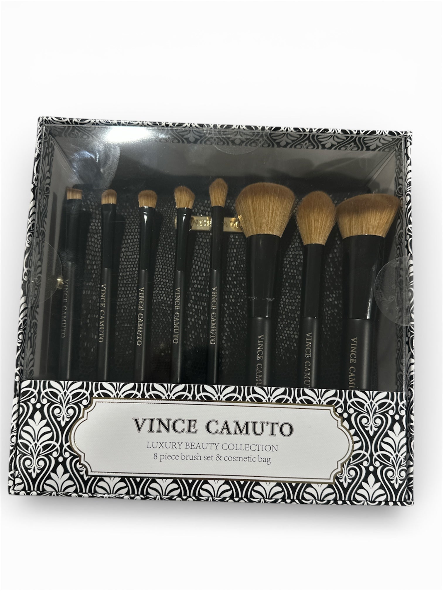 VINCE CAMUTO LUXURY 8 PCS COLLECTION SET + COSMETIC BAG