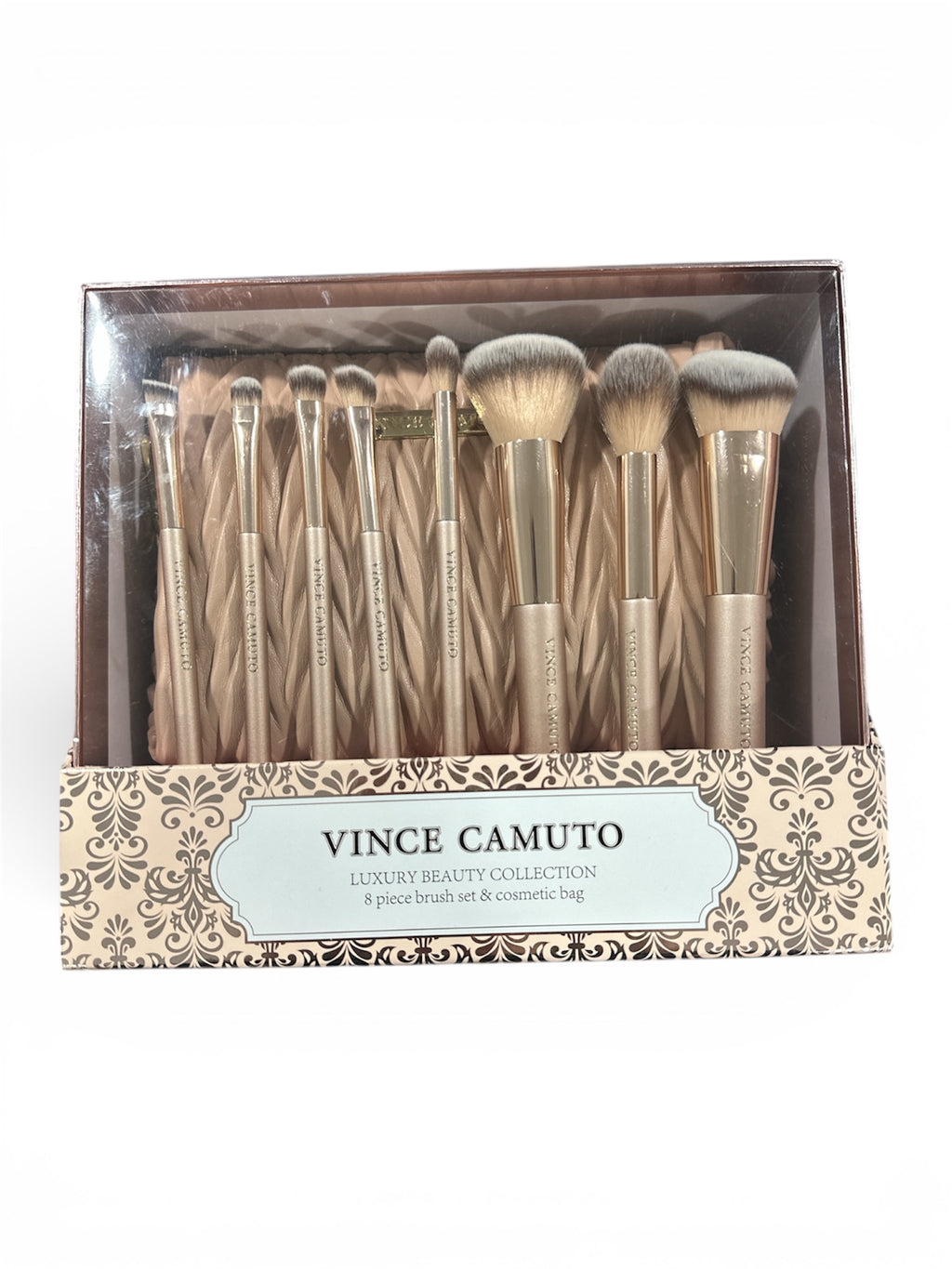 VINCE CAMUTO LUXURY 8 PCS COLLECTION SET + COSMETIC BAG