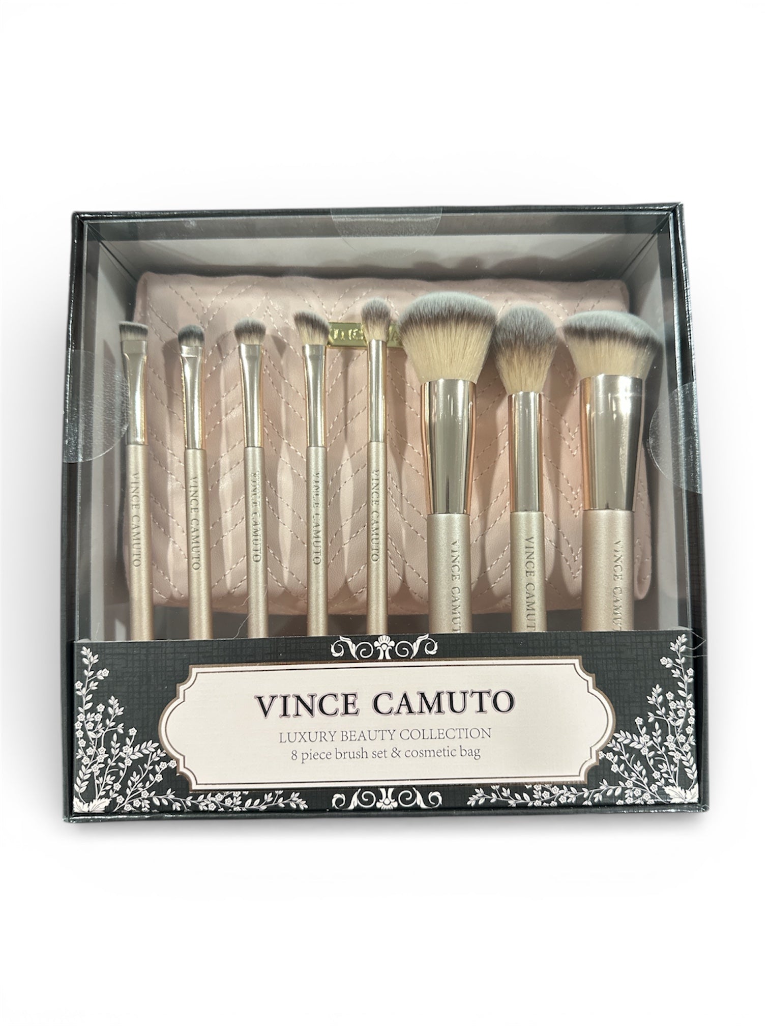 VINCE CAMUTO LUXURY 8 PCS COLLECTION SET + COSMETIC BAG